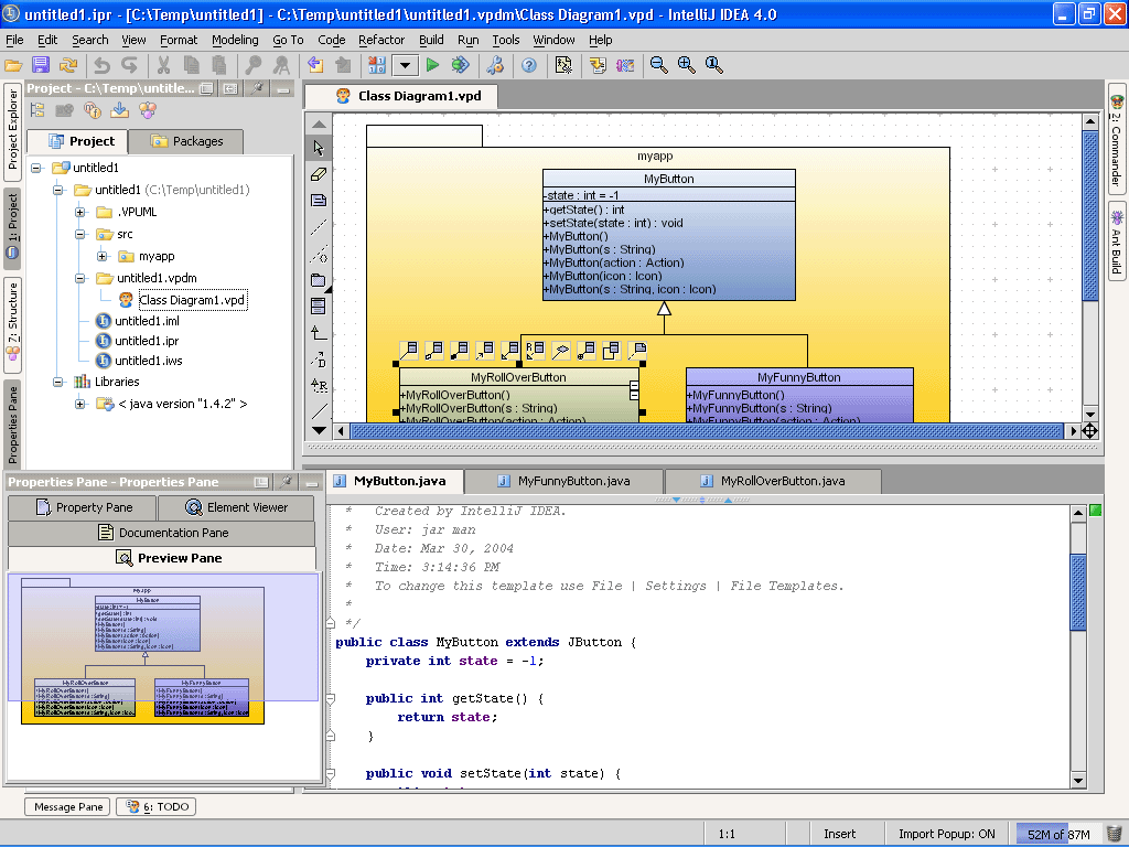 SDE for IntelliJ IDEA (ME) for Windows 1.1 Modeler Edition