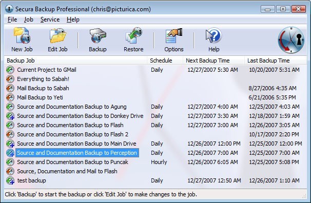 Secura Backup Professional 3.01