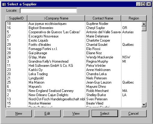 Selector for MS Access 2000 2000.3.1