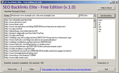 SEO Backlinks Elite Software 1.0