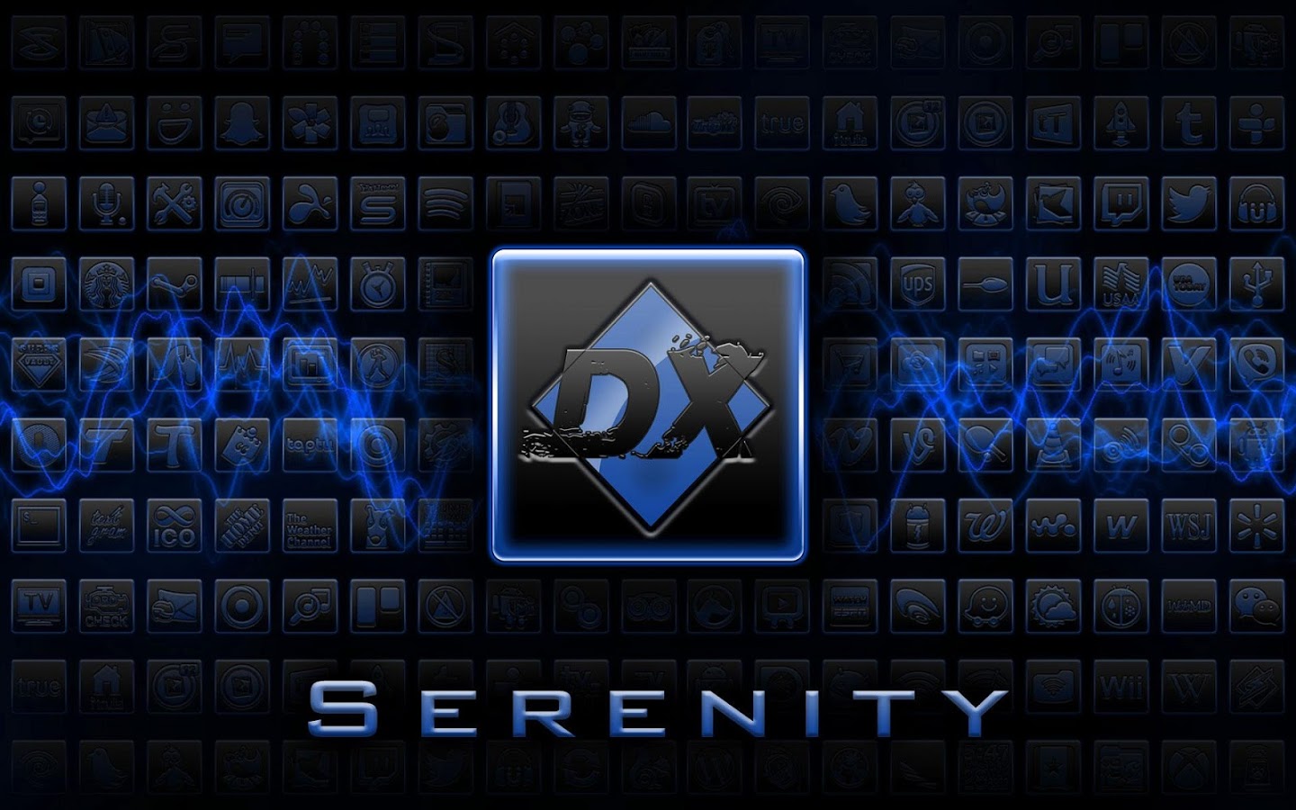 Serenity Launcher Theme Blue 5.2