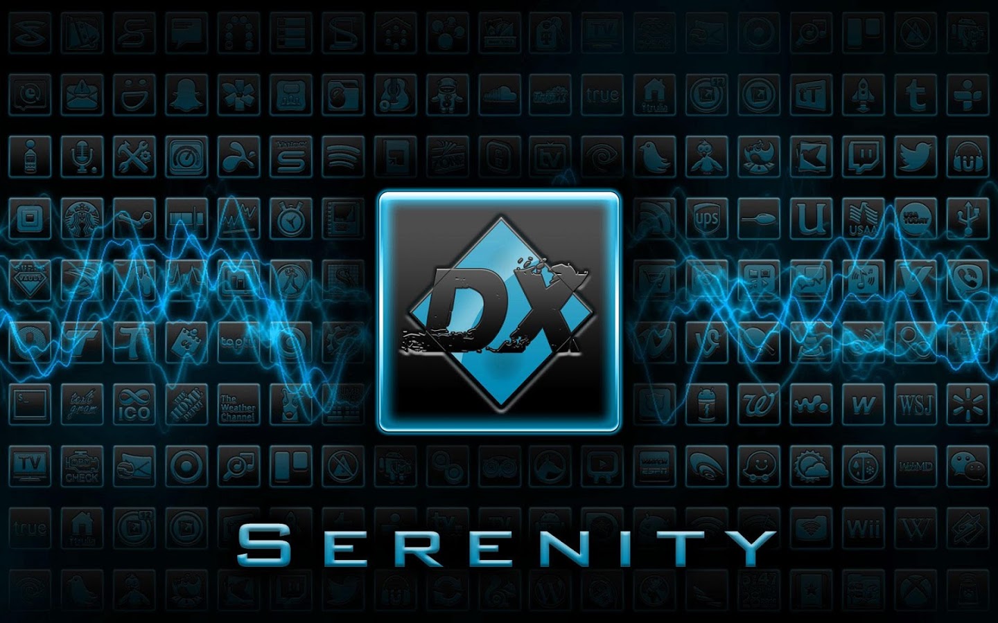 Serenity Launcher Theme Cyan 5.2