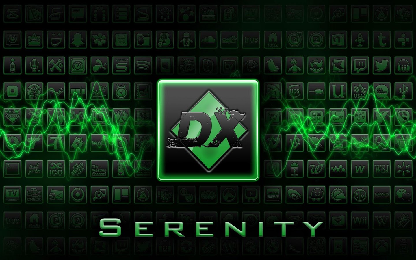 Serenity Launcher Theme Green 5.2