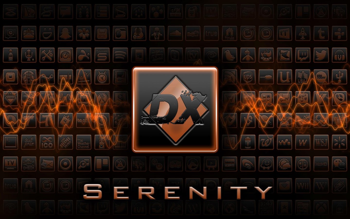 Serenity Launcher Theme Orange 5.2