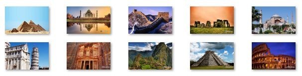 Seven Wonders of the World Win 7 Theme 1.00