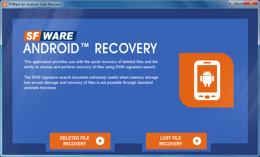 SFWare for Android Data Recovery 1.0.0