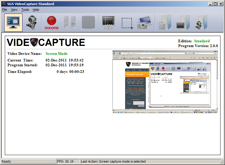 SGS VideoCapture Standard software 3.0.0