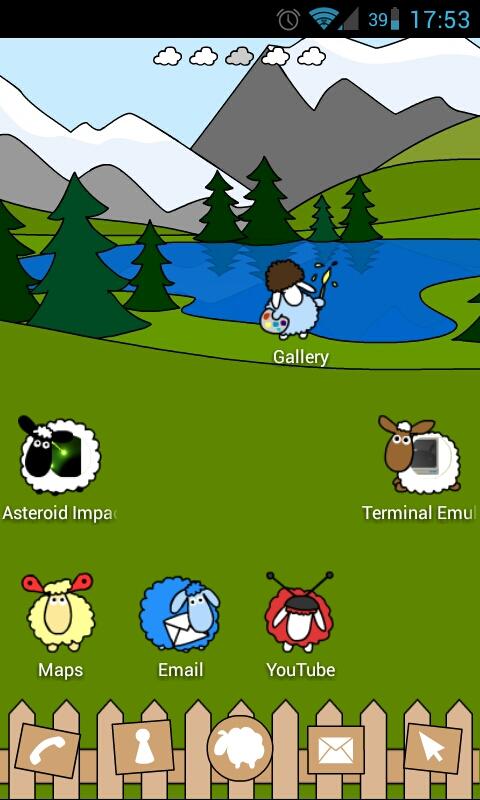 Sheep Farm Theme GO Launcher 1.6