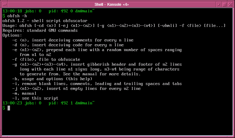 Shell script obfuscator 1.2