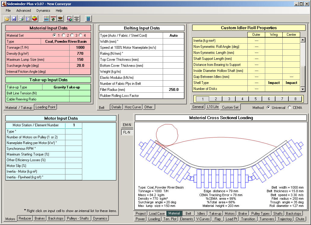 Sidewinder Conveyor Design Software 3.0