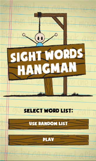 Sight Words Hangman 1.0.0.0