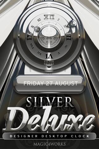 Silver Deluxe clock widget 2.22