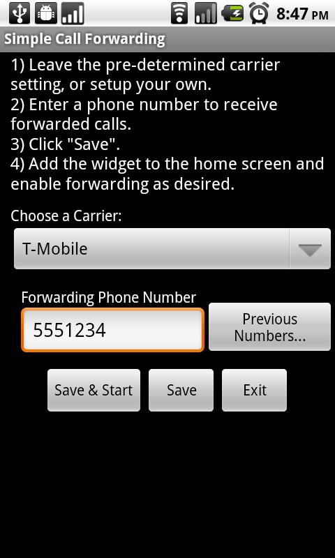 Simple Call Forwarding 1.8.1.0
