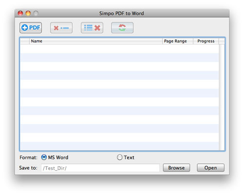 Simpo PDF to Word for Mac 1.2.1