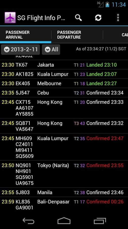 Singapore Flight Info Pro 1.1.1