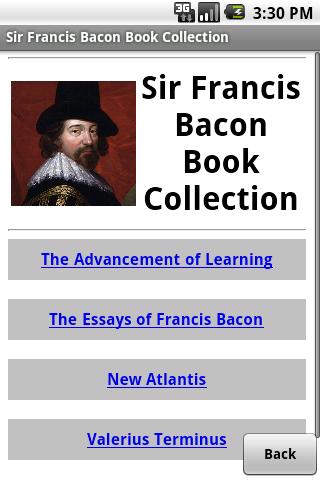 Sir Francis Bacon Books 1.0