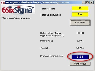 Six Sigma Metric Calculator 1.0.0.1