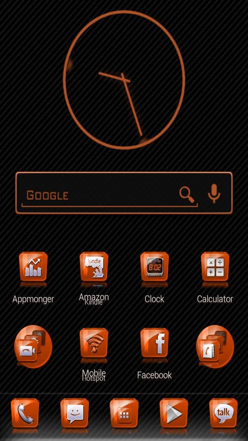 Slick Launcher Theme Orange 2.6