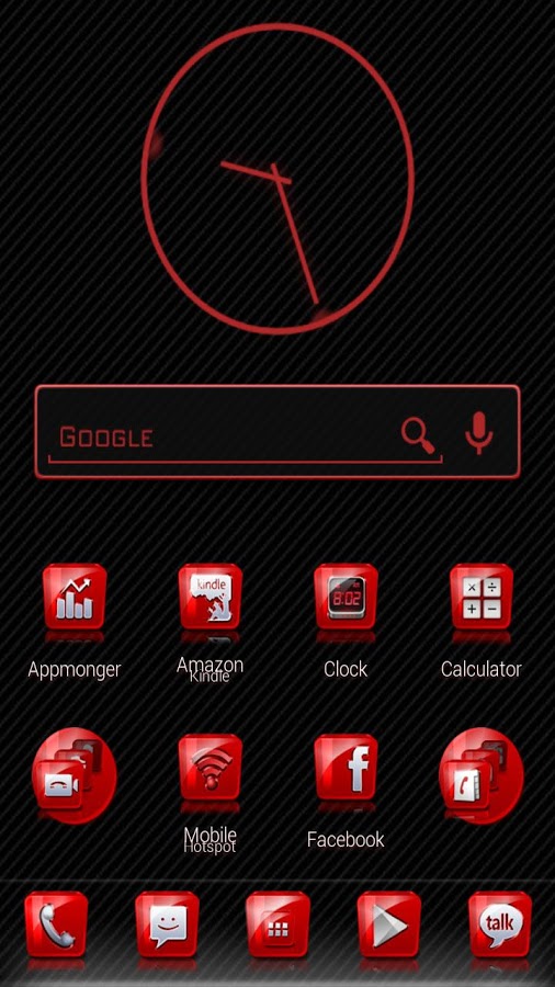 Slick Launcher Theme Red 2.6