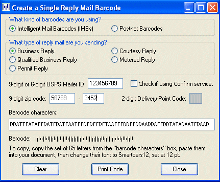 Smart Barcoder Postal Barcode Software (Win) 3.4.6
