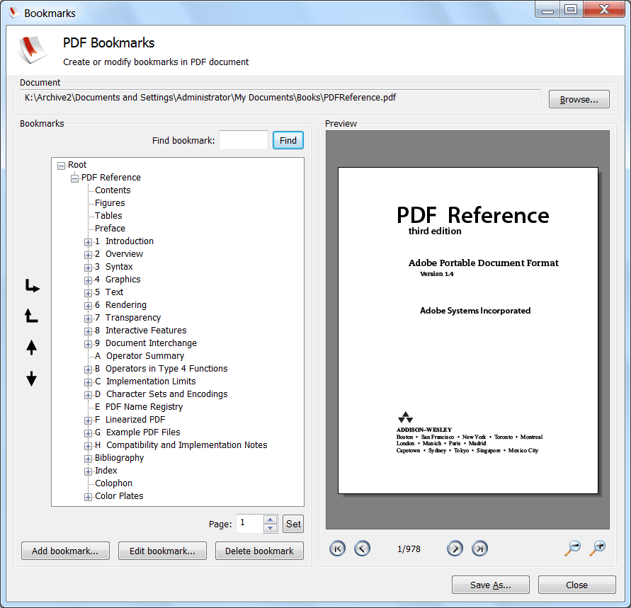 Smart PDF Bookmarks 5.10