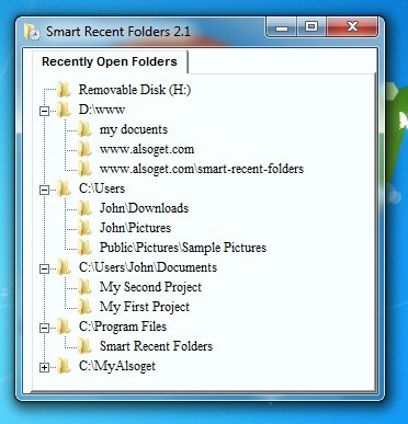 Smart Recent Folders 2.1