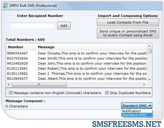 SMS Software 8.2.1.0