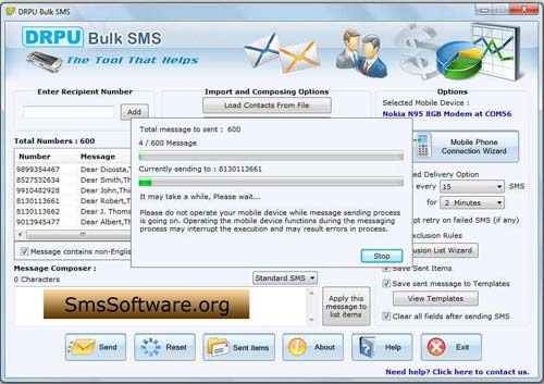 SMS Software for GSM Mobile 8.2.1.0