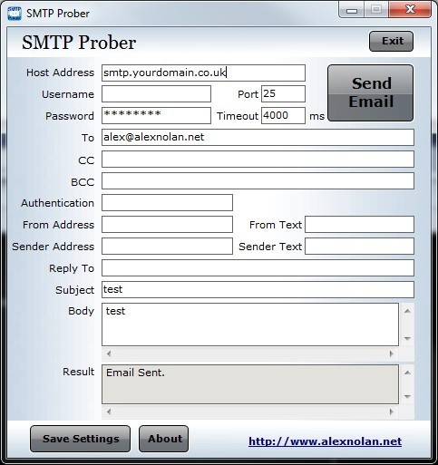 SMTP Prober 1.01