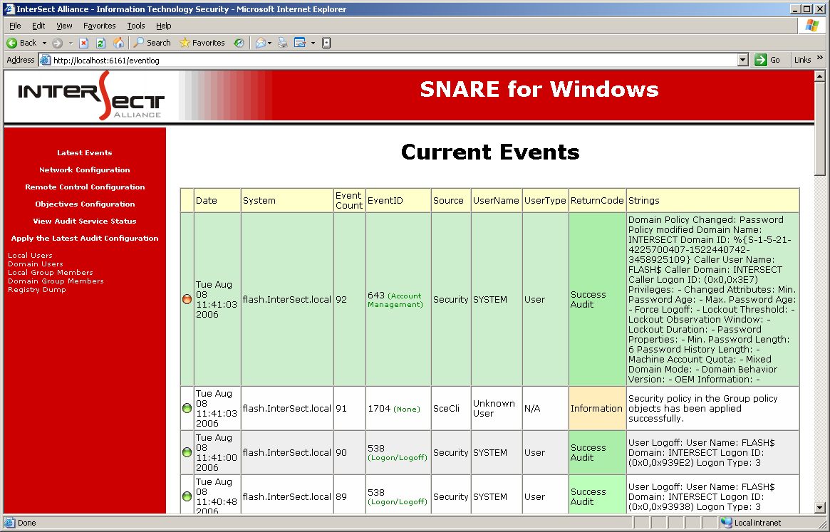 Snare Agent for Windows 3.1.2