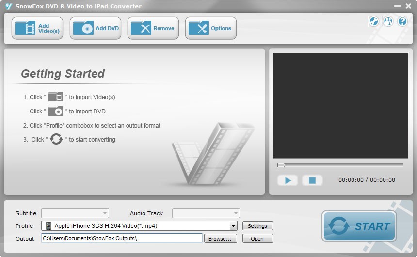 SnowFox DVD & Video to iPad Converter 3.1.0