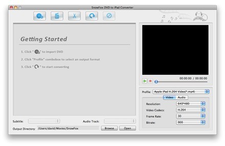 SnowFox DVD to iPad Converter for Mac 2.1.0