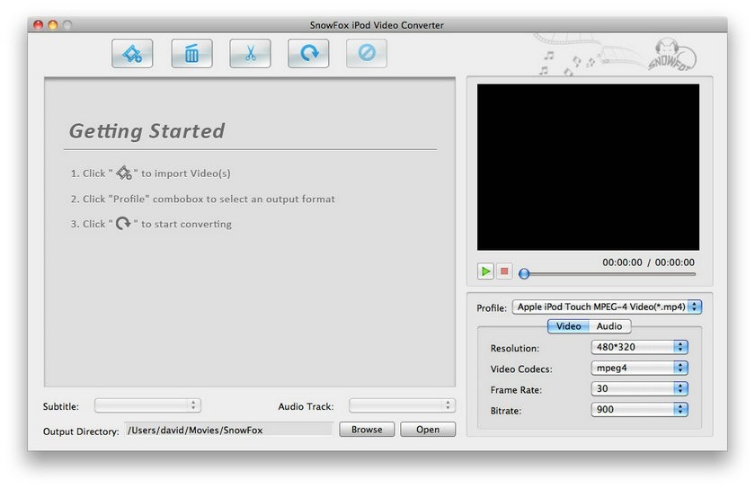 SnowFox iPod Video Converter for Mac 1.9.5