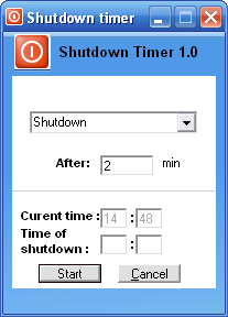 Sofonica Shutdown Timer 1.0