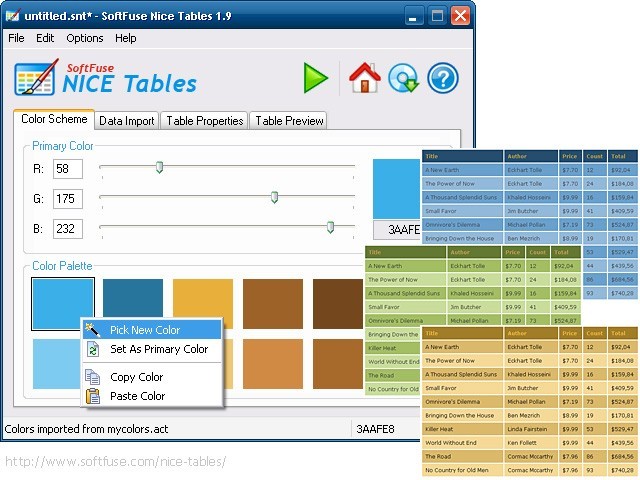 SoftFuse Nice Tables 1.9.6
