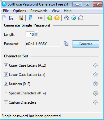 SoftFuse Password Generator Free 2.5