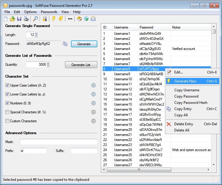 SoftFuse Password Generator Pro 2.7