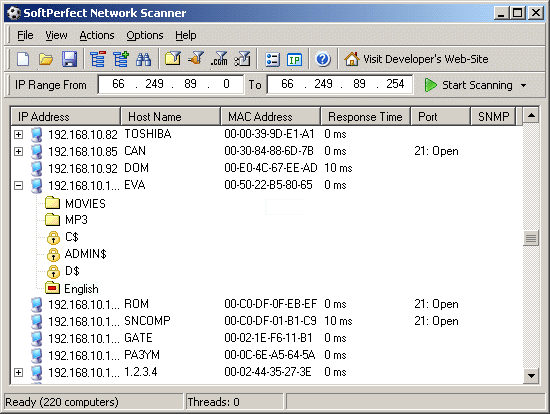 SoftPerfect Network Scanner 3.8