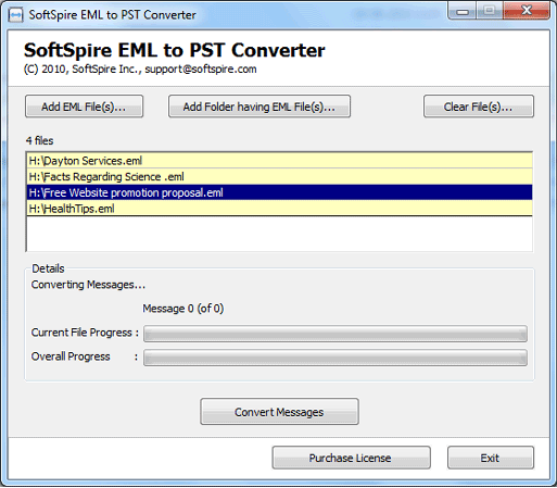 SoftSpire EML to PST Converter 4.5