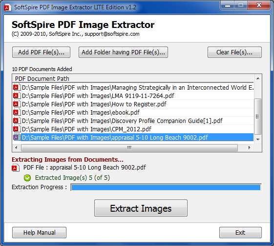 SoftSpire PDF Image Extractor LITE 1.2