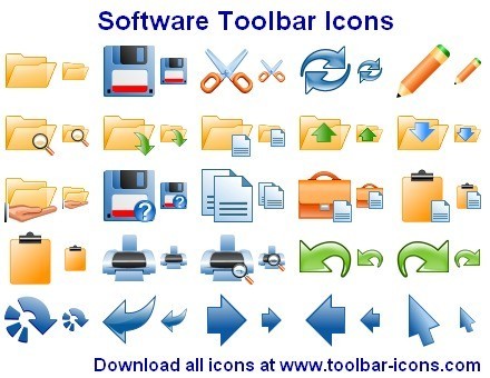 Software Toolbar Icon Library 2012.1