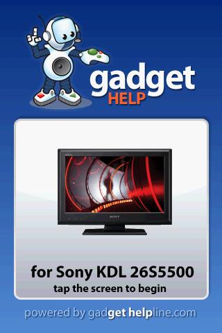 Sony KDL 26S5500 - Gadget Help 1.0