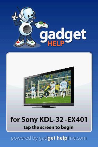 Sony KDL 32EX401 - Gadget Help 1.0