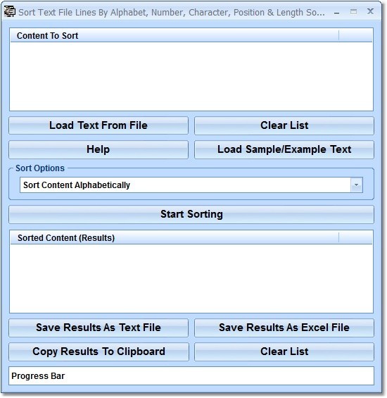 Sort Text File Lines By Alphabet, Number, Character, Position & Length Software 7.0