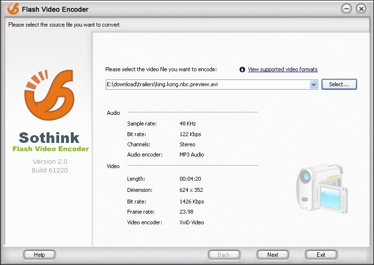 Sothink Flash Video Encoder 2.0 Build 61230