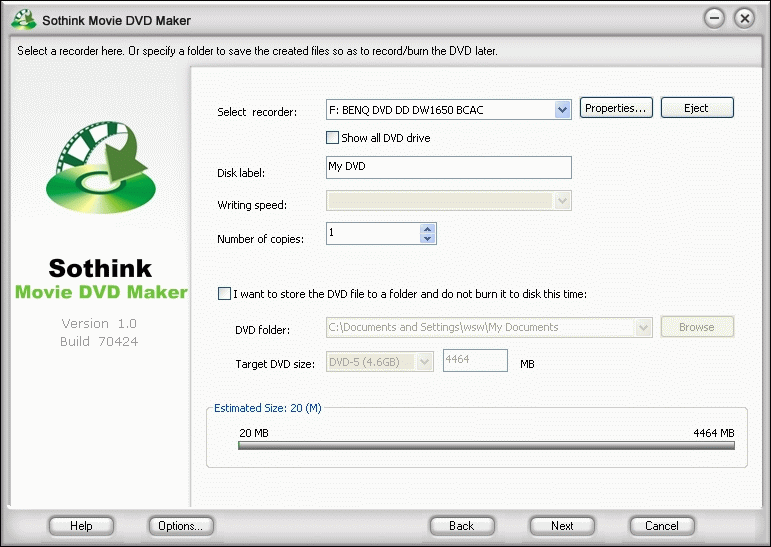 Sothink Movie DVD Maker 1.0 Build 70424