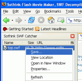 Sothink SWF Catcher for Firefox - Free 1.8