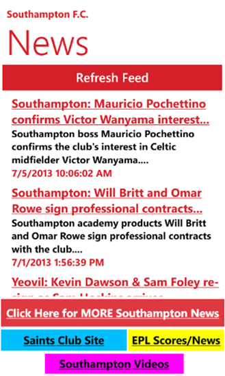 Southampton Football News 5.1.0.0