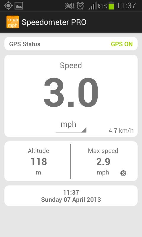 Speedometer mph kmh Simple PRO 1.1