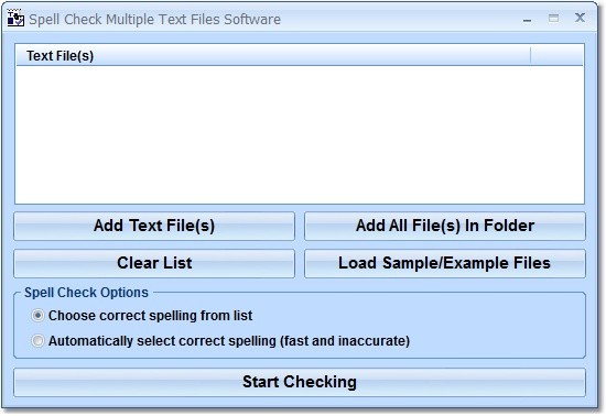 Spell Check Multiple Text Files Software 7.0